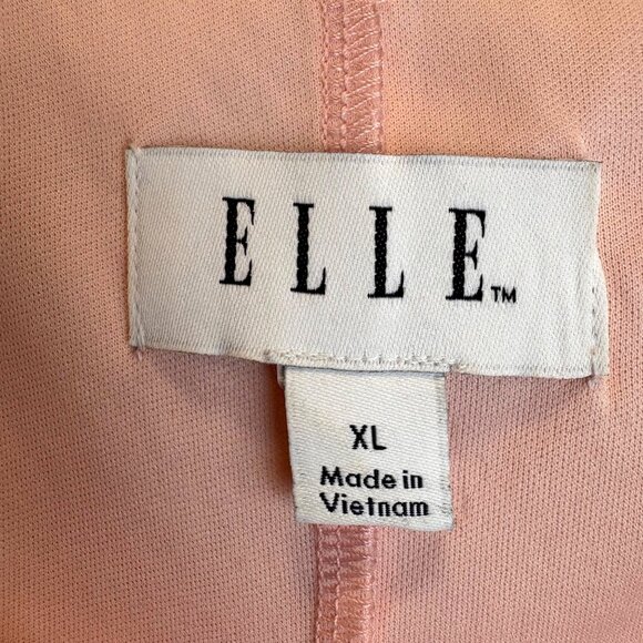 ELLE Lace 3/4 Bell Sleeve Blush Pink Stretch Top XL - Picture 2 of 9
